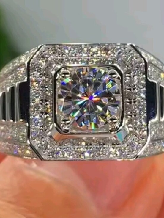 New Look Other - Men's Size 9 Hip Hop Rhinestone Iced Out Bling Ring